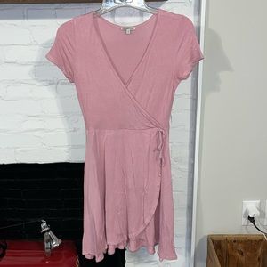 Short sleeve Faux Wrap Dress
